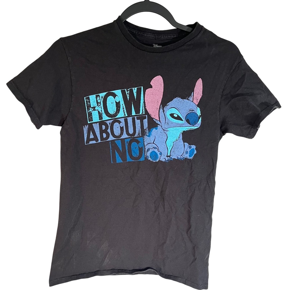Disney Lilo & Stitch T-Shirt Size S How About No Sassy Disneyland Trip Vacation